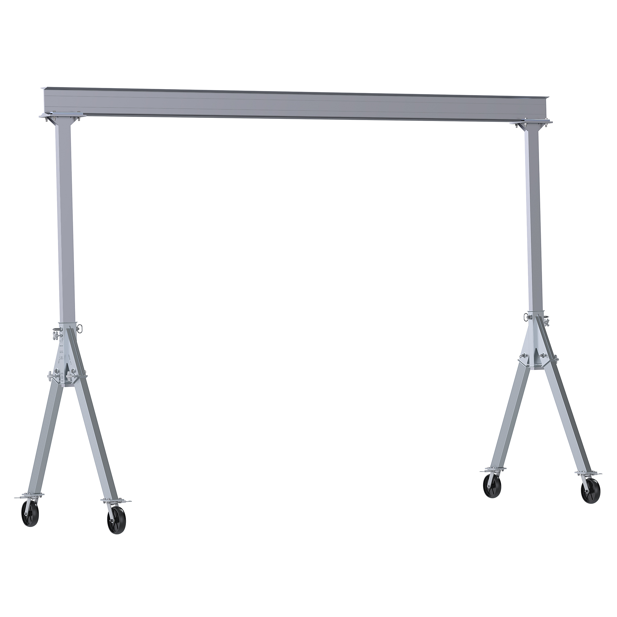 Vestil Aluminum Fixed Gantry Crane - 2000-Lb. Capacity, Nylon Locking Casters, Model# FHA-2-15-10
